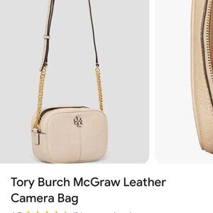 Tory Burch McGraw Camera Bag- Carmel Leather